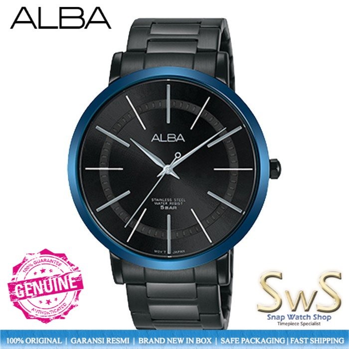 Jam Tangan Pria Alba Quartz AH8395 Stainless Steel Original Resmi