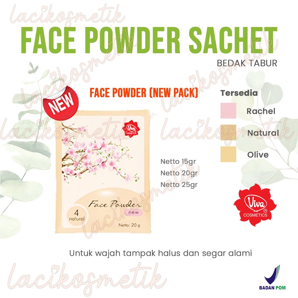 ✨LACIKOSME✨ VIVA FACE POWDER SACHET - BEDAK TABUR BPOM ORIGINAL