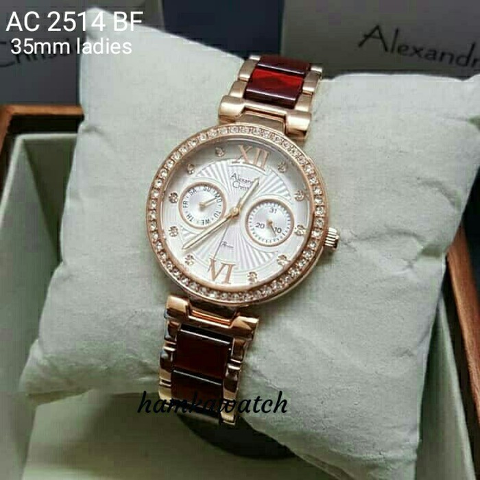 jam tangan wanita Alexander Cristie Original ac2514 red