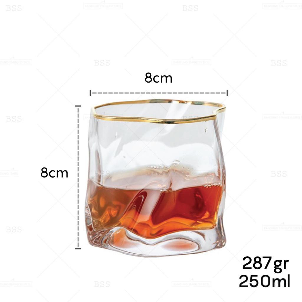 Gelas Kaca 250ml Aesthetic Mojito Cocktail Kopi Teh Jus Nordic Abstract Drinking Glass Cantik Unik