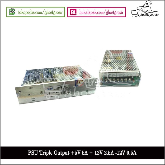 PSU Triple Output +5V 5A + 12V 2.5A -12V 0.5A
