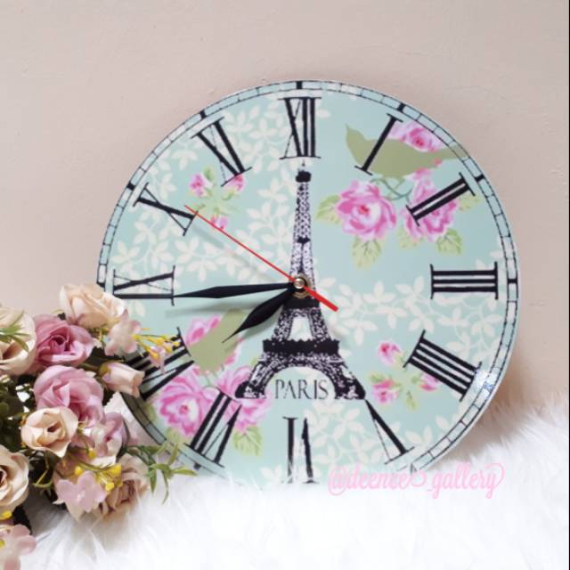 Jam Dinding Shabby Vintage Wall Clock Hanging Clock