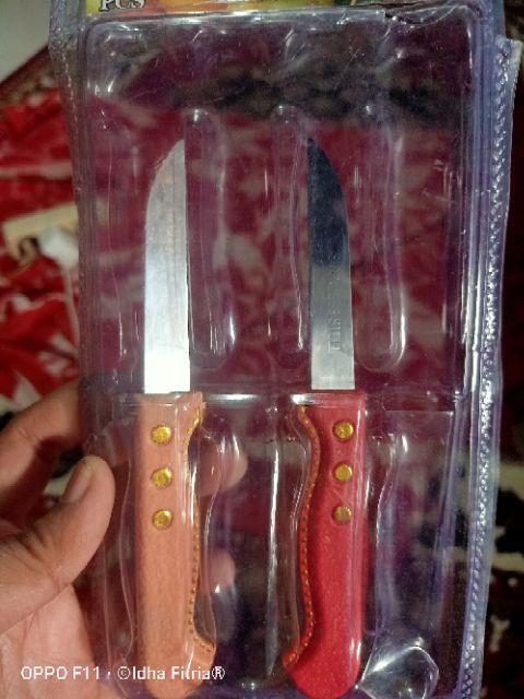 Ahim Shop Pisau Buah Motif Serat Fruit Knife Stainless Steel - Pisau Dapur Iris Kupas Buah Aprikot