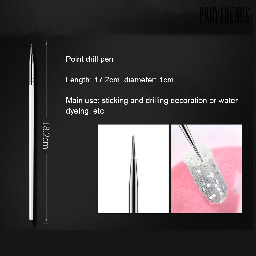 Providence 20Pcs Nail Art Drawing Dotting Polish Pen Brushes Manicure Tool with Storage Bag