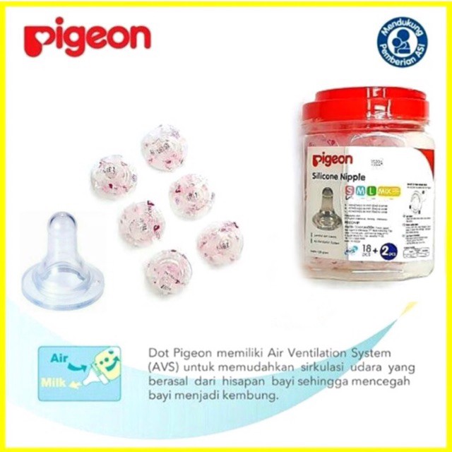 Dot Pigeon Nipple Toples / Silicone Standard Eco Pigeon / Pigeon Dot Bayi Standard