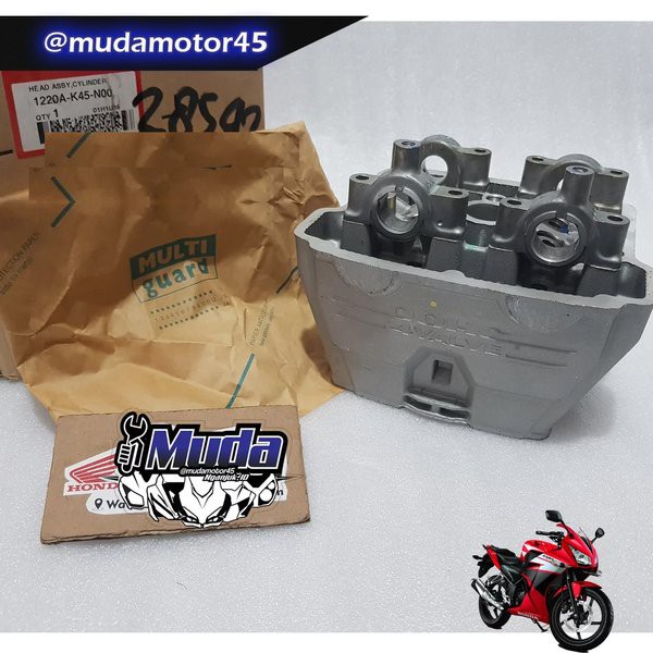 HEAD ASSY CYLINDER CBR150R LOKAL K45A 1220A-K45-N00 SILINDER ATAS  KOP SET KLEP PENAHAN NOKEN CBR