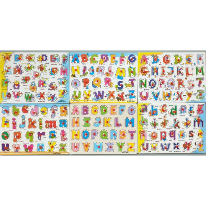 PUZZLE KAYU/PUZZLE KNOB KAYU-Huruf KNOB