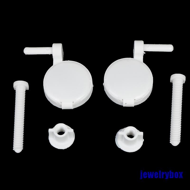 1 Set / 2pcs Engsel Sekrup Kursi Toilet Bahan Plastik