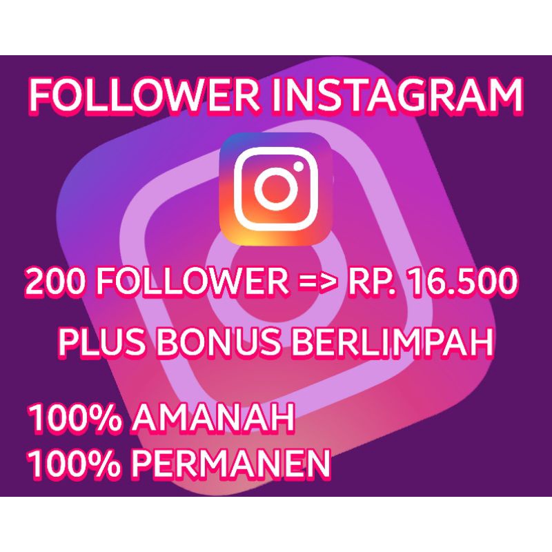 Follower Instagram 100% Permanen