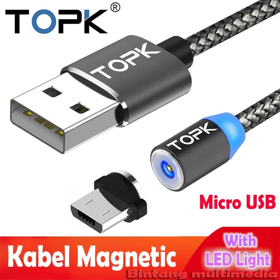 TOPK 1m Kabel Data / Charger IOS cable Magnetik