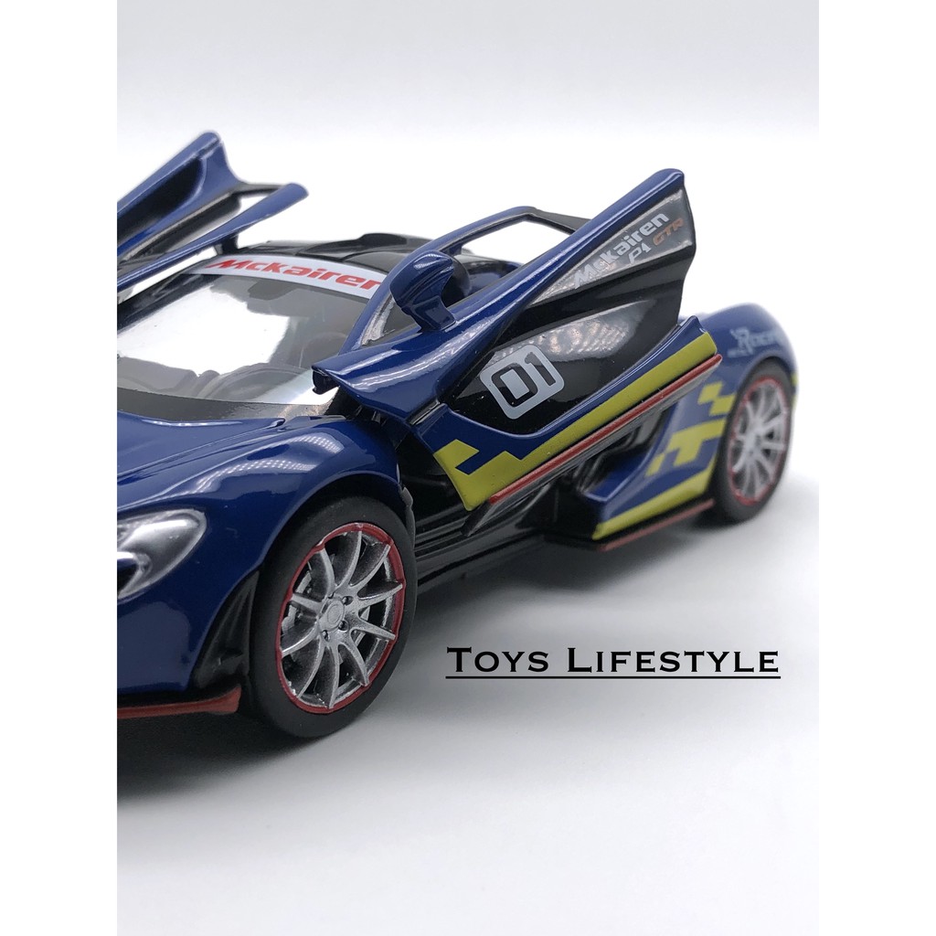 Mainan Mobil Diecast McLaren P1 GTR 1:32 (Biru)