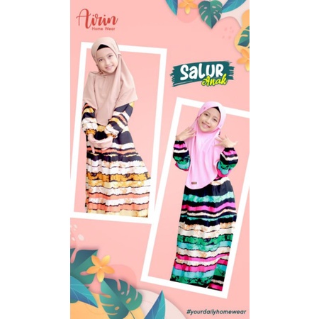 Gamis anak salur Airin/juba anak salur/gamis anak simpel
