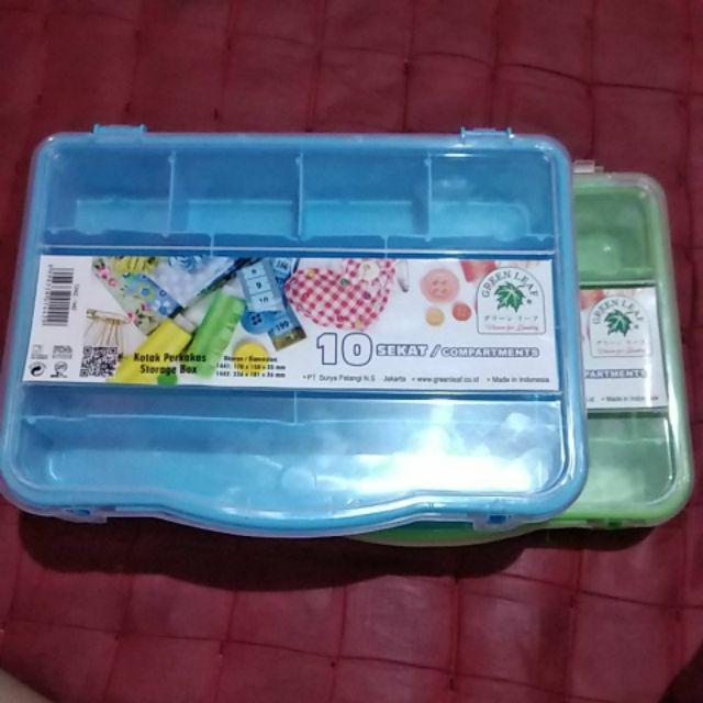 Box Kotak Sekat 10 Komponen Perkakas Green Leaf Flint