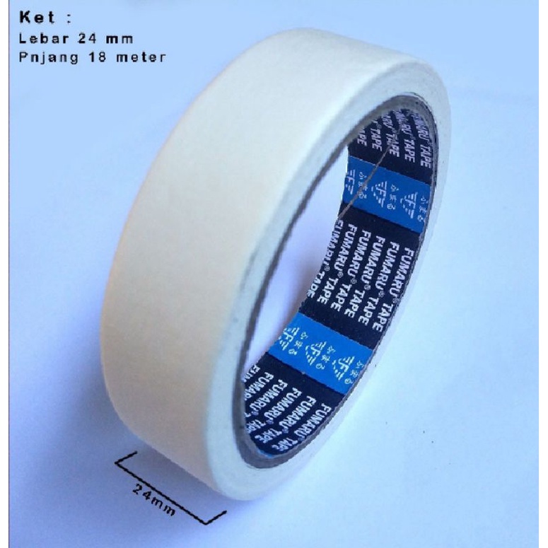

Lakban Kertas Cream 24mm*18m Masking Tape Fumaru