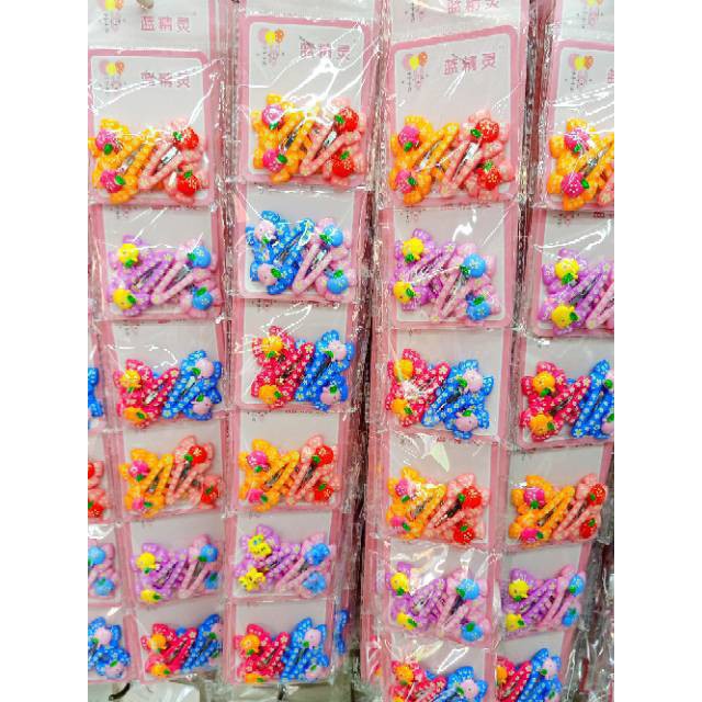 grosir  Jepit rambut tiptop isi 24 PCS mix kart.