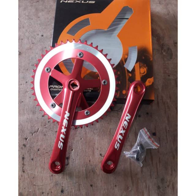 CRANK FIXIE NEXUS 46T MERAH ARM 170 MM