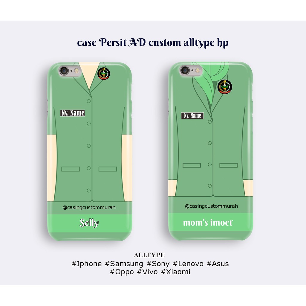 Case Hp PERSIT TNI AD Profesi Custom Nama Gambar Sendiri Shopee