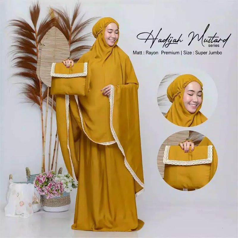 Mukena Khadijah jumbo/mukena rayon jumbo