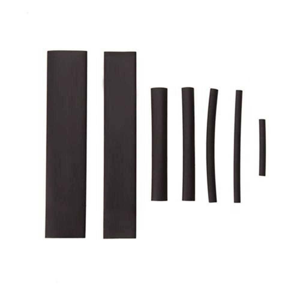 Solighter 5M Heat Shrink Tube weatherproof Warna Hitam Alat Tangan Kombinasi Tubing Kawat