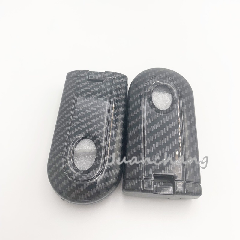 Carbon fiber ABS Protect Key Cover Case Untuk Toyota RUSH wigo ALL NEW Rush2018/Veloz2019 Tanto Smart Key holder Gantungan Kunci keyring Aksesoris Mobil