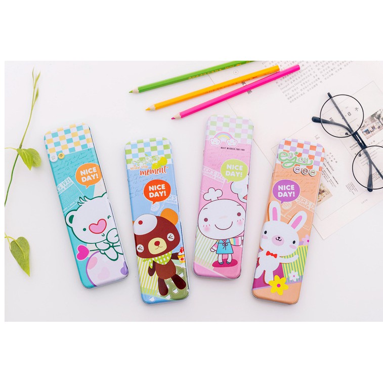 

TKB Kotak pensil binatang niceday/ animal tin pencil case