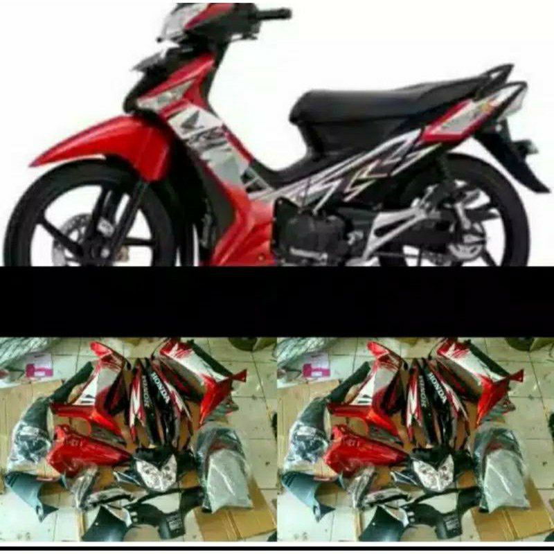 FullSet Body Halus Kasar SUPRA X 125 BATMAN / SUPRA X 125 2008-2012 Plus Striping