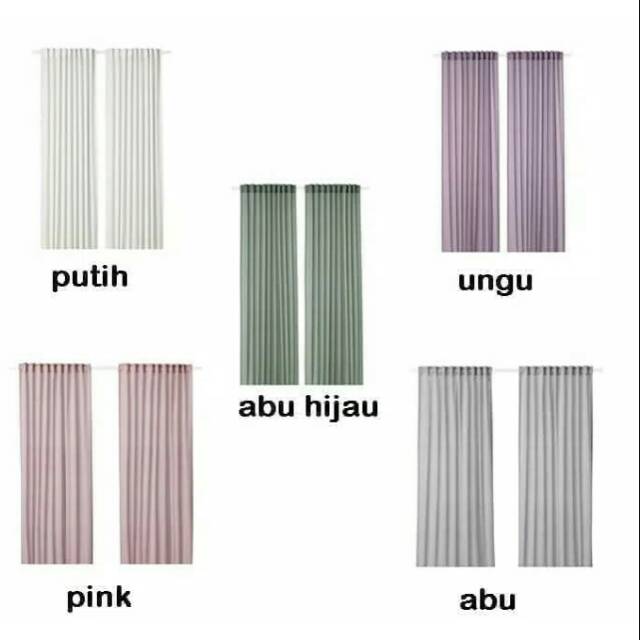 Hilja Gorden  Ikea  1 Pasang 290x250cm Shopee Indonesia