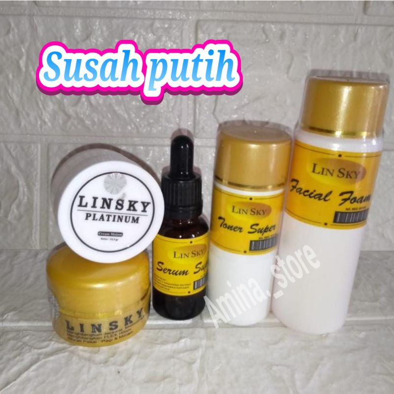 1 Paket susah putih krim linsky original/cream Linsky varian susah putih original