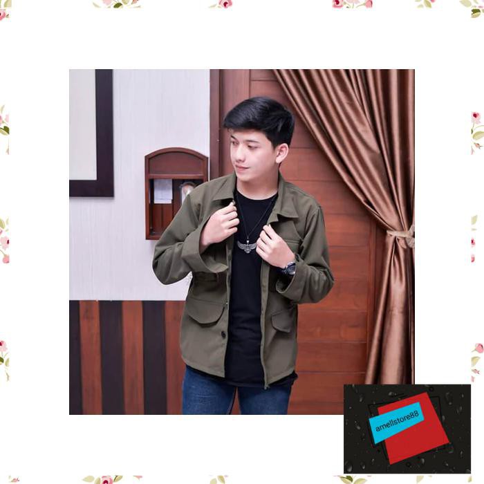 Jaket Pria parasut parka gunung Kemeja ParkaArmy Kemeja Outer ROW 001 TR90