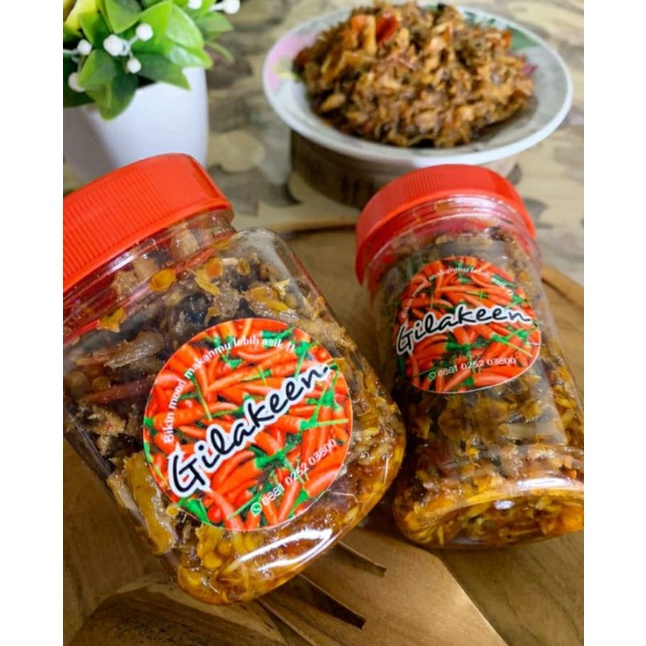 

Sambal Ikan Suwir / 150 ml / Pedas / Gilakeen