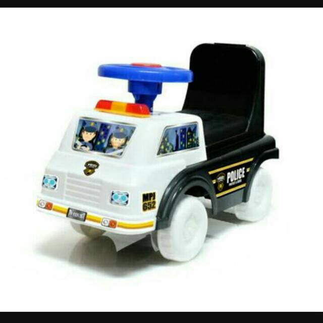Mainan anak mobil dorong polisi