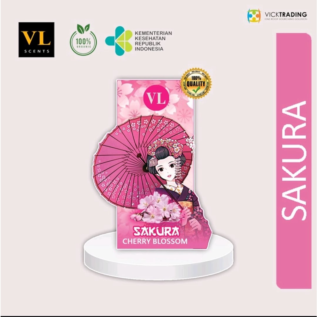 Parfum Pengharum Mobil Ruangan VL Scents Block CHERRY BLOSSOMS SAKURA