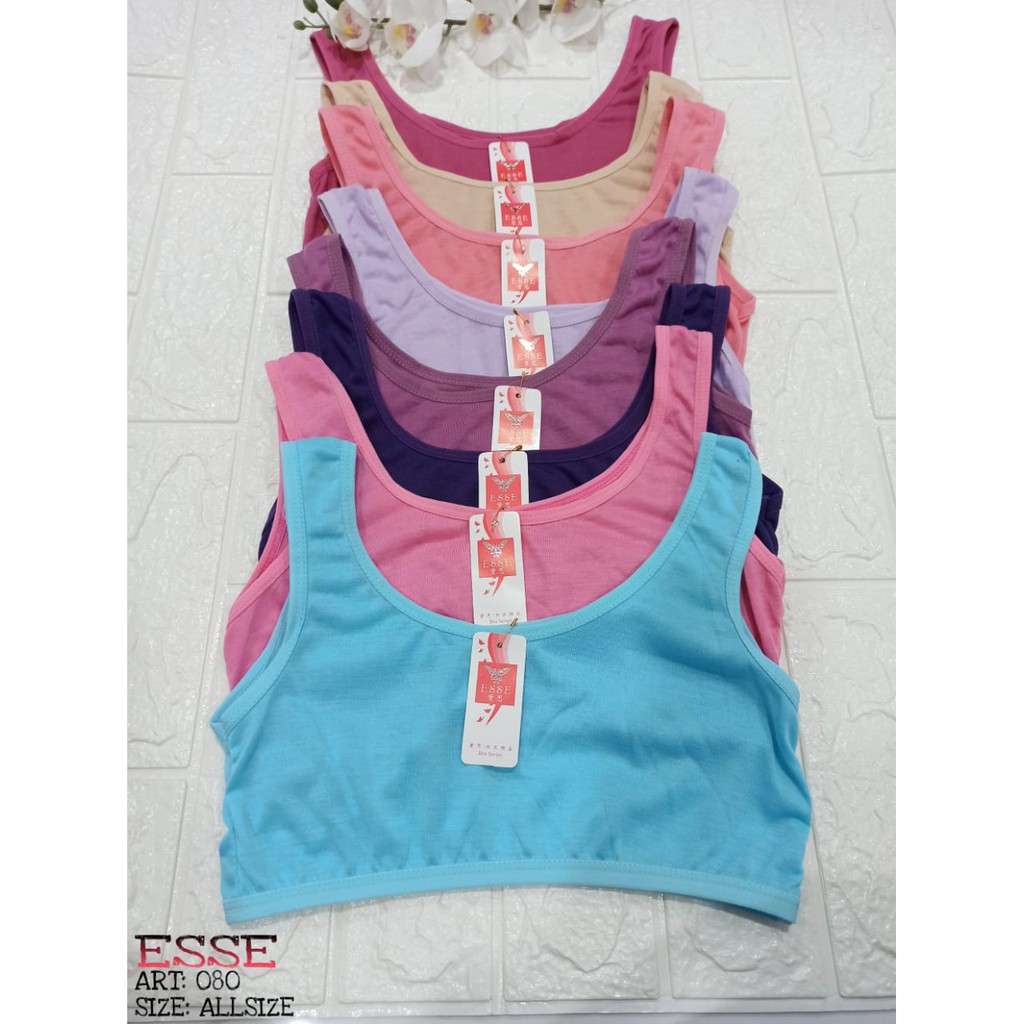 ESSE | Miniset Cewek / ATASAN TALI BESAR / SINGLET / POLOS / MULTICOLOR / 080