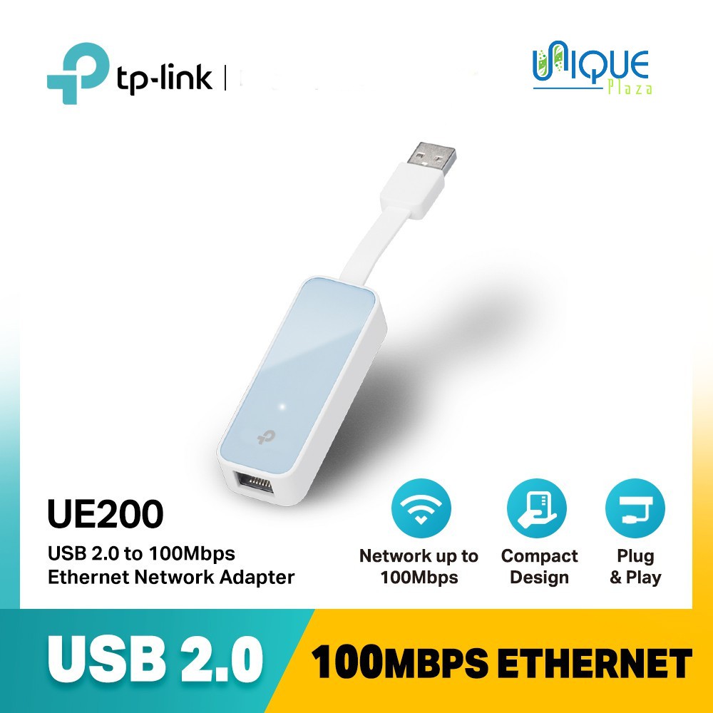 TP-Link TPLink UE200 USB 2.0 to RJ45 Ethernet LAN Internet Network Adapter