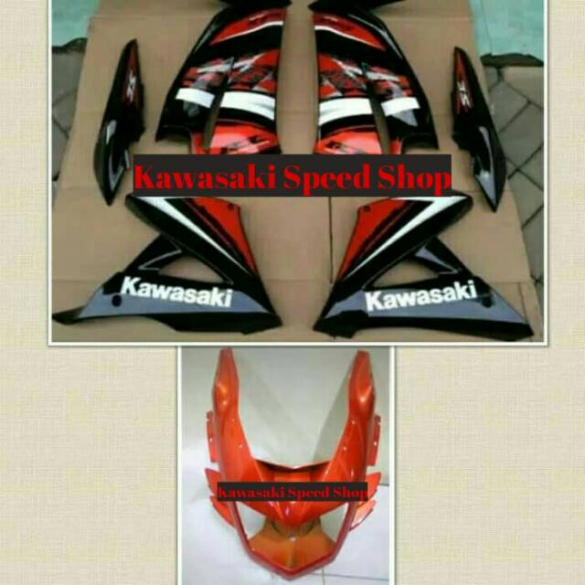 fairing full set atas bawah batok lampu depan ninja rr new SE original kawasaki