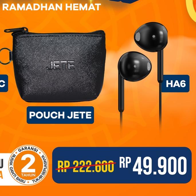 ❋ Bundling Headset JETE Classic + Headset JETE HA6 + Pouch - Garansi 2 Tahun ♪
