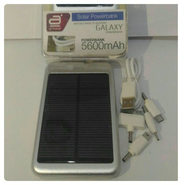 POWER BANK SOLAR ARMADA 5600 MAH POWERED BY SUNLIGHT GALAXY SMARTPHONES