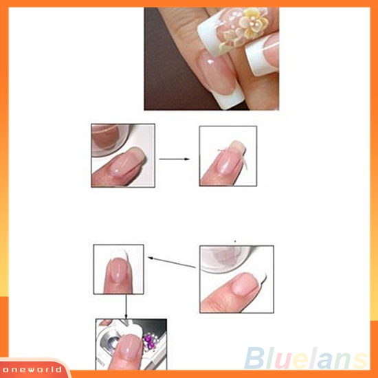 (ONWO) 48pcs Stiker Stensil Panduan Hias Kuku Untuk French Manicure DIY