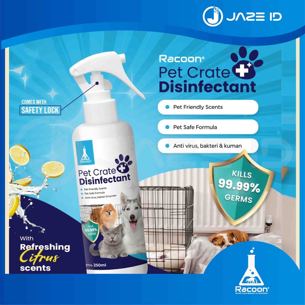 Racoon Pet Crate Disinfectant Pembersih Kandang Kasur Anjing Kucing