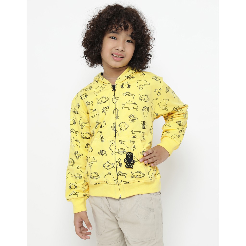 Matahari Little  M  Jacket Hoodie Ikan Aplikasi Anak  Laki 