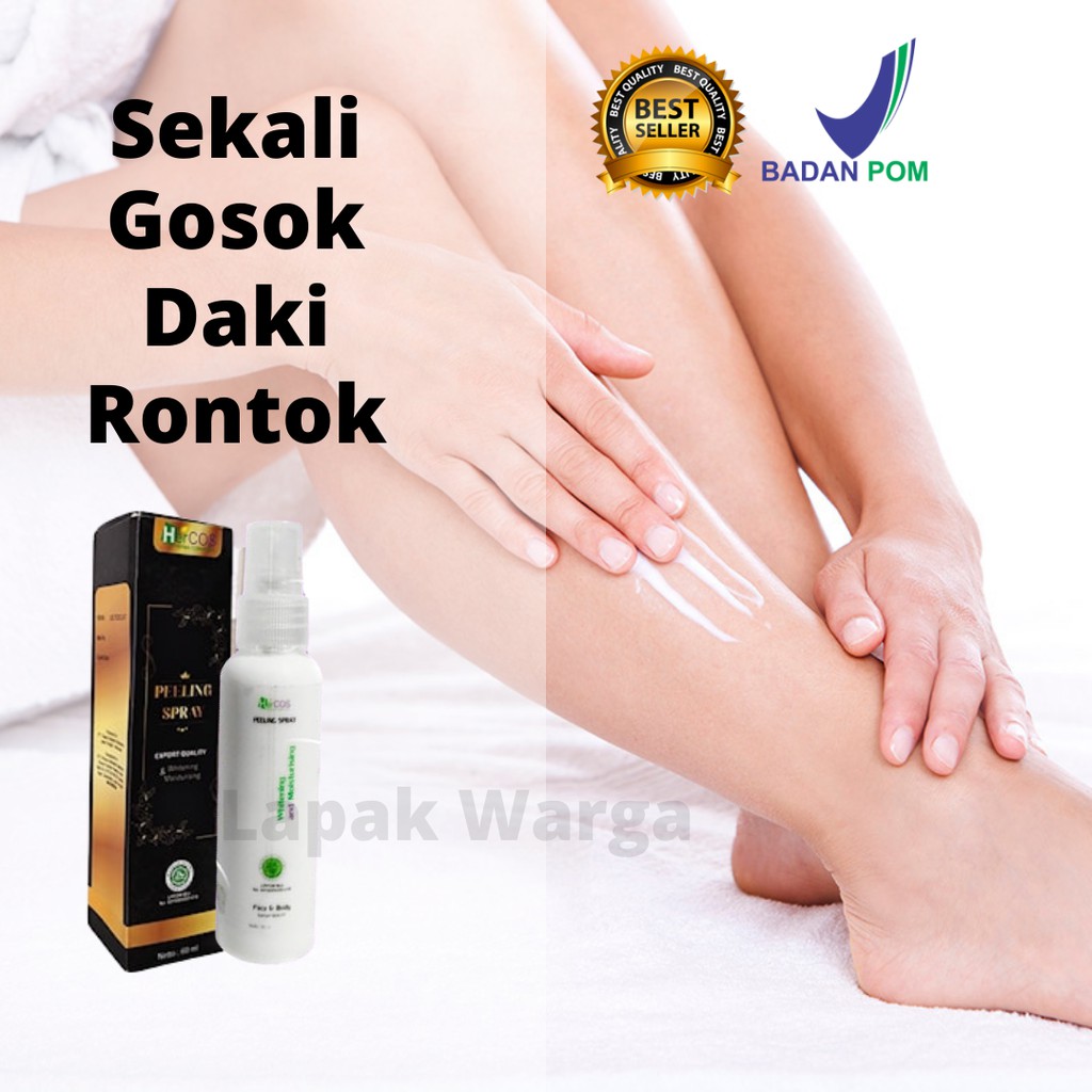 Body Peeling Spray Muka Pemutih Badan Pengangkat Daki Pengelupas Sel Kulit Mati Pembersih Wajah Ampu