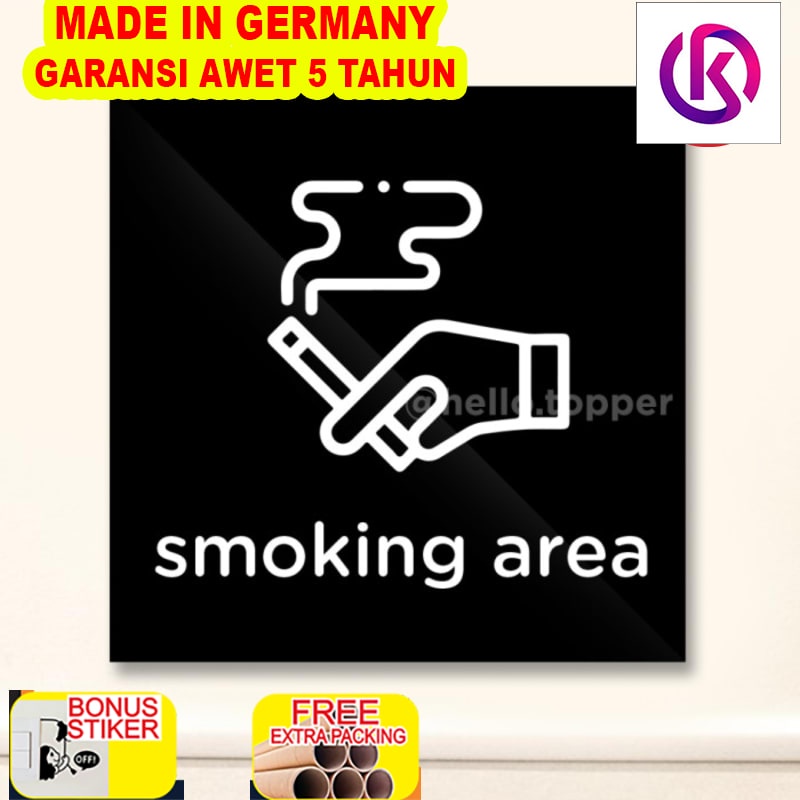 

Murah Sign Smoking Area Acrylic Modern 20x20| Sign Board Acrylic