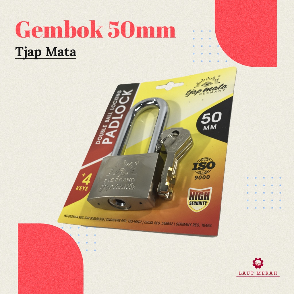 gembok 50mm panjang tjap mata / gembok tjap mata 50mm panjang