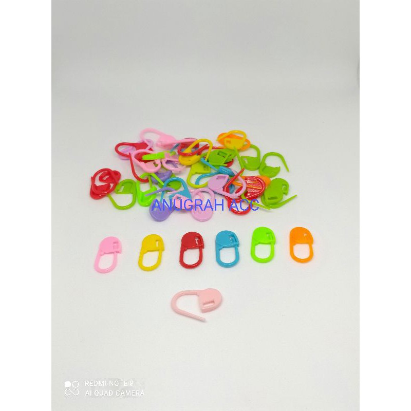 peniti bohlam warna warni plastik