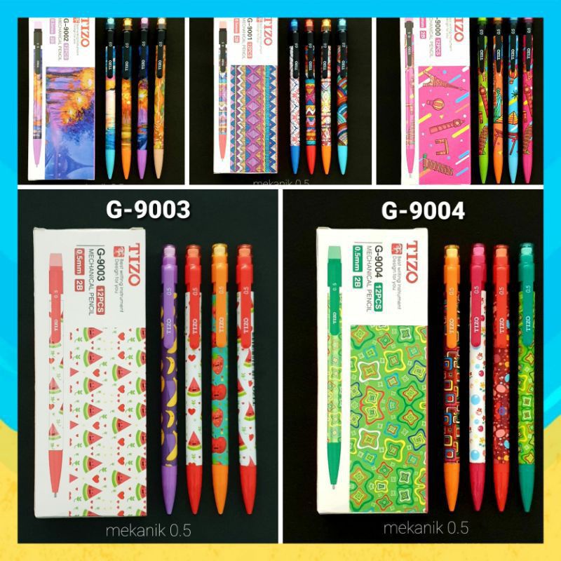 Pensil mekanik 0,5 Tizo/ (DAPAT 12)/ Mechanical Pensil/ Pensil cetekan/ Pensil isi tizo