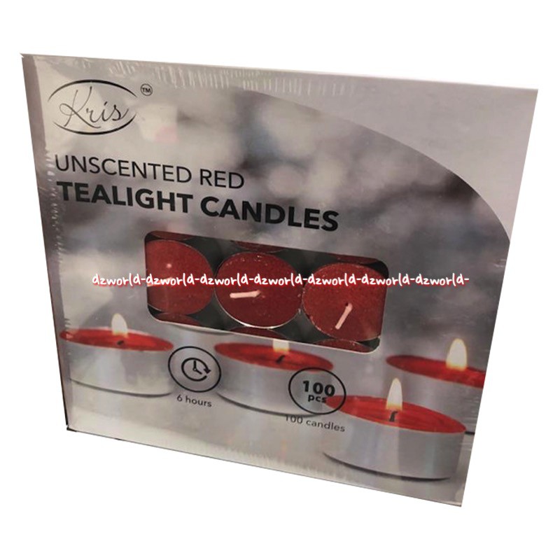 Kris Unscented Red Tealight Candles Lilin Mangkok Warna Merah Candle Kandel Un Scented Tea Light