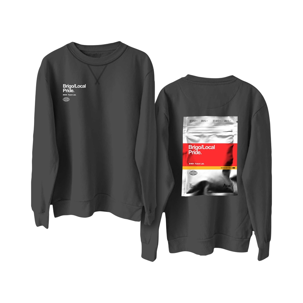 BRIGO Basic Sweatshirt  future lab II Sweater Crewneck BRIGO future lab Sablon DTF Fleece Cotton II SIZE M-XXL (Pria &amp; Wanita) Free stiker&amp;Gantungan Kunci