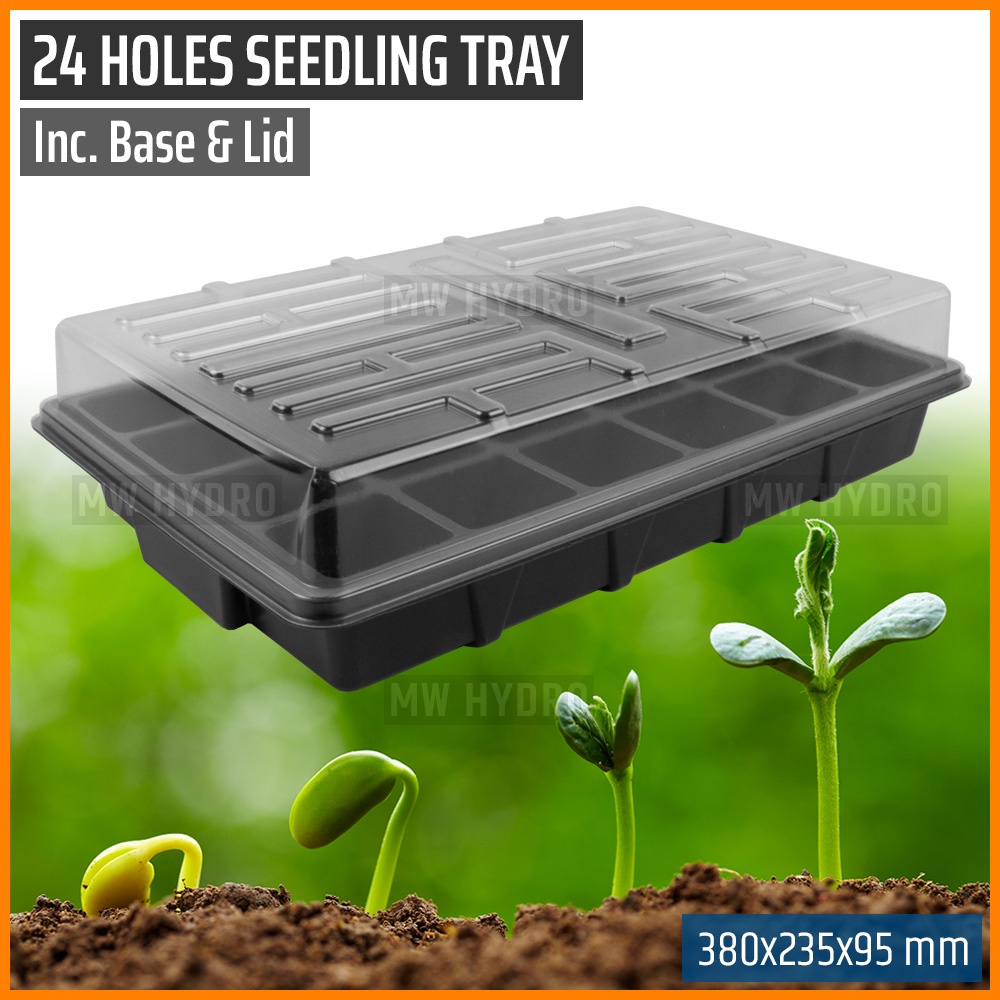 Tray Semai 24 Lubang + Alas + Tutup / 24H Seedling Tray, Base &amp; Lid B