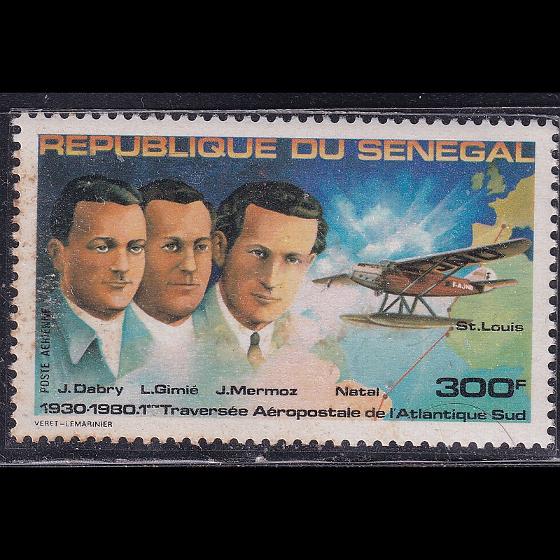 

Prangko Senegal 1980 - Airmail - The 50th Anniversary of First South Atlantic Airmail Flight