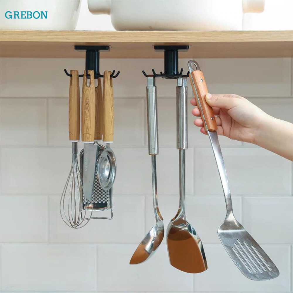 Rak Gantungan Peralatan Dapur 6 Hook Hanger GREBON - E008